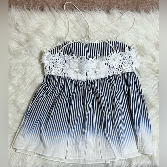 Milly Ombre Stripe Babydoll Tank - Picture 3 of 5